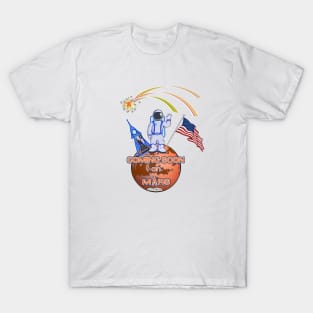 American astronaut on Mars T-Shirt